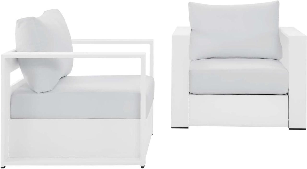 Main image of Tahoe Outdoor Patio Powder-Coated Aluminum 2-Piece Armchair Set