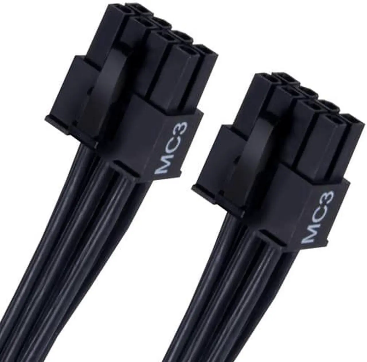 Alt view image 5 of 6 - 2 x EPS 8 pin (PSU) to 12+4 pin (GPU) 12VHPWR PCIe Gen5 cable