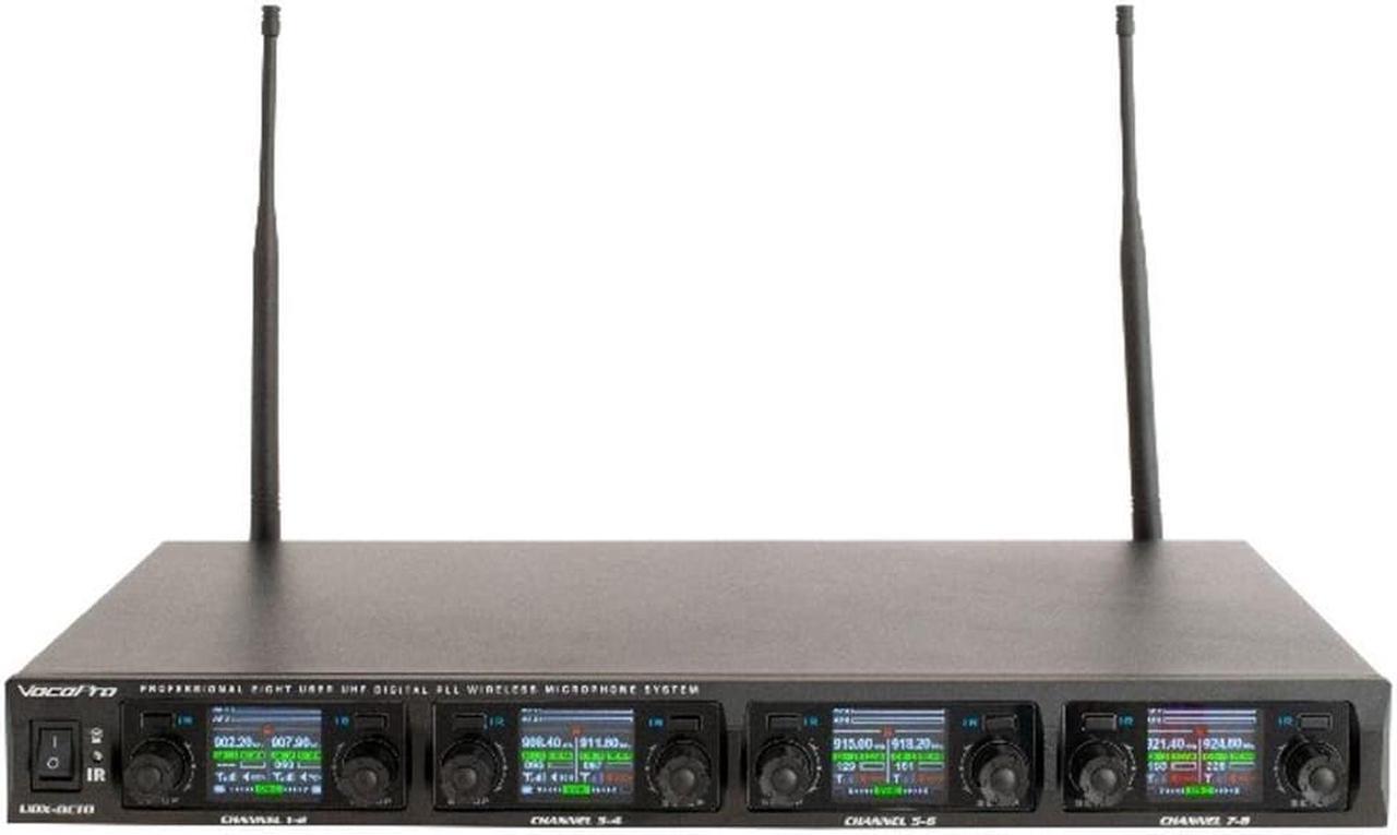 Alt view image 2 of 7 - VOCOPRO | UDX-OCTO  Professional Eight-User Digital PLL Wireless Microphone Receiver with "Mic-on-chip" Technology