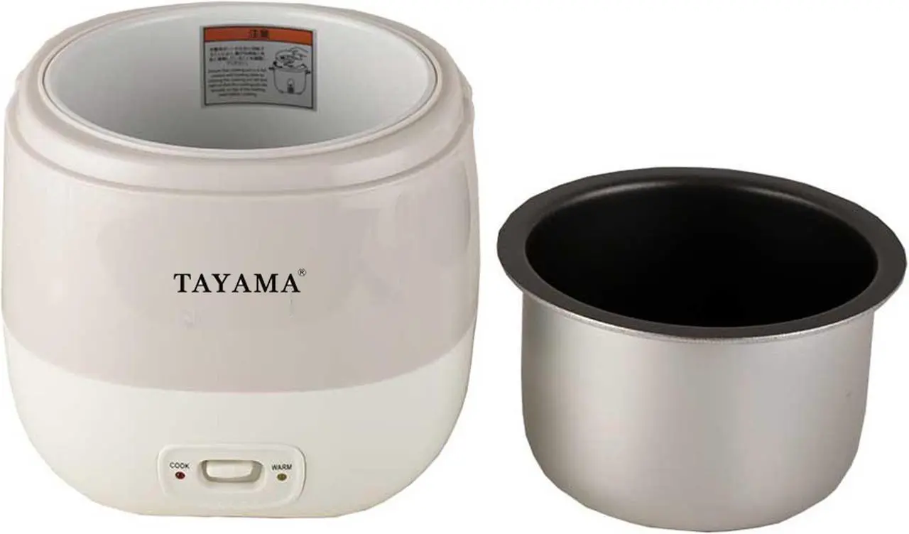 Alt view image 5 of 7 - Tayama TMRC-03 1.5 Cup Portable Mini Rice Cooker, White