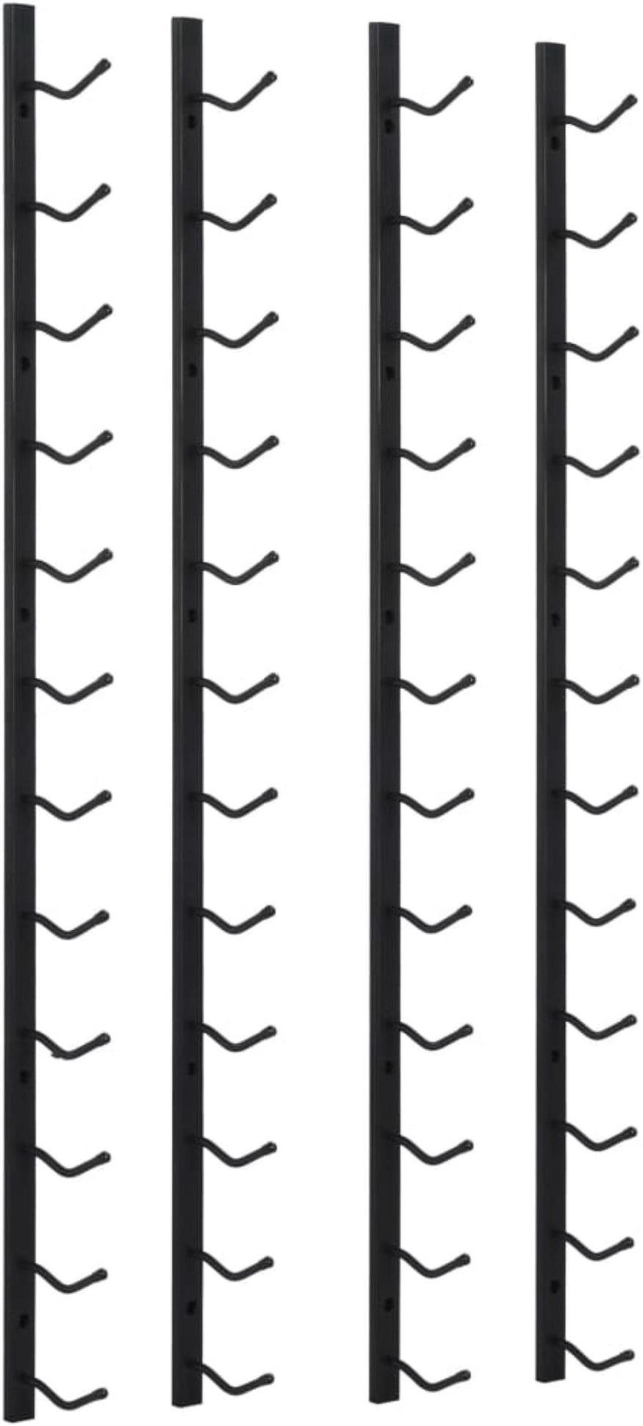Alt view image 2 of 15 - vidaXL Wall Mounted Wine Racks for 12 Bottles 2 pcs Black Iron