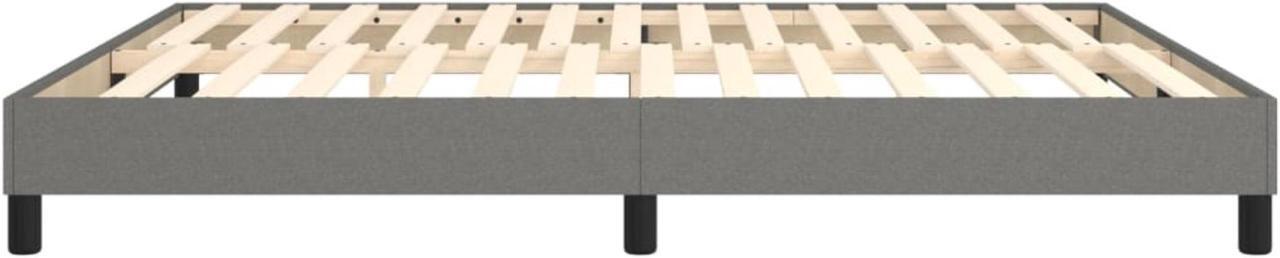 Alt view image 12 of 16 - vidaXL Bed Frame Upholstered Bedroom Furniture Dark Gray 76"x79.9" King Fabric