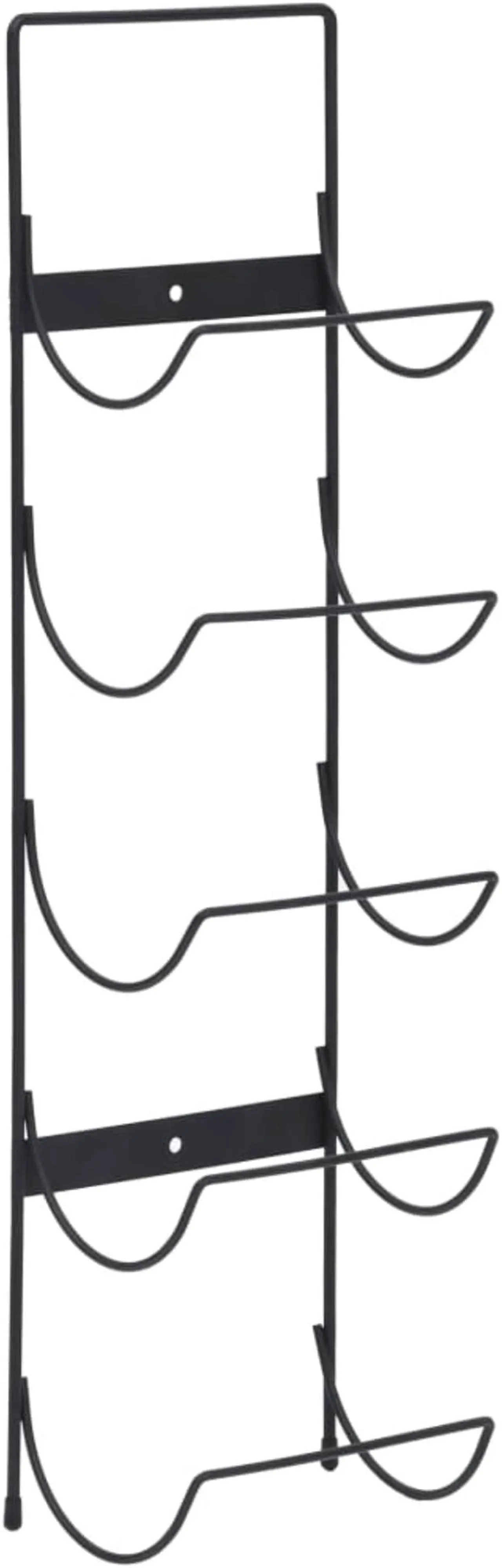 Alt view image 2 of 15 - vidaXL Wall Mounted Wine Rack for 5 Bottles Black Iron