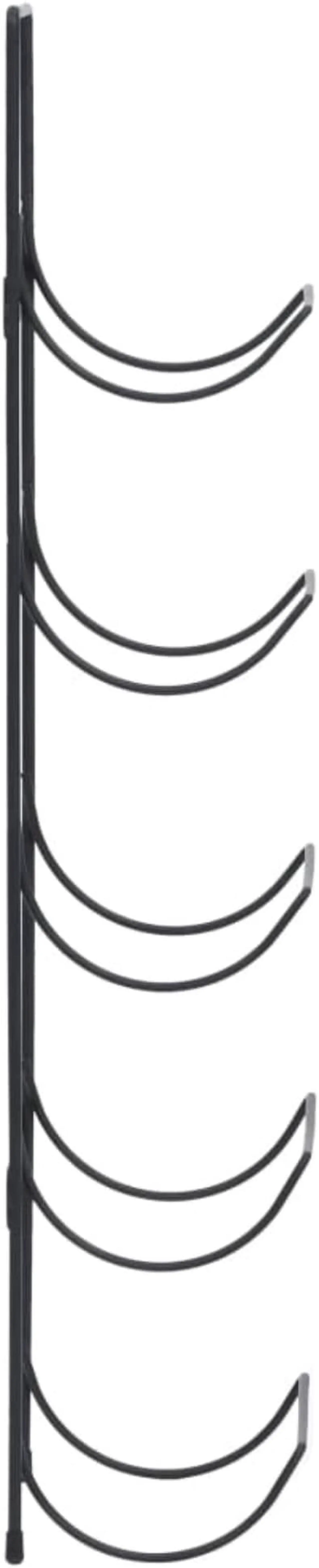 Alt view image 4 of 15 - vidaXL Wall Mounted Wine Rack for 5 Bottles Black Iron