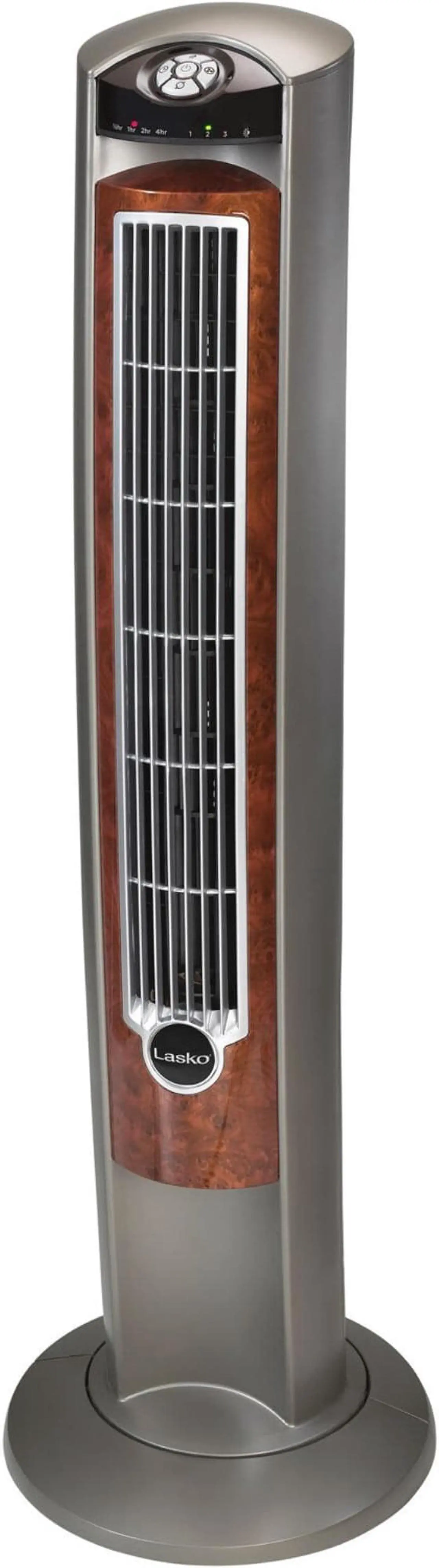 Alt view image 10 of 15 - Lasko 43" Wind Curve Nighttime Setting Tower Fan with Remote Control, Silverwood