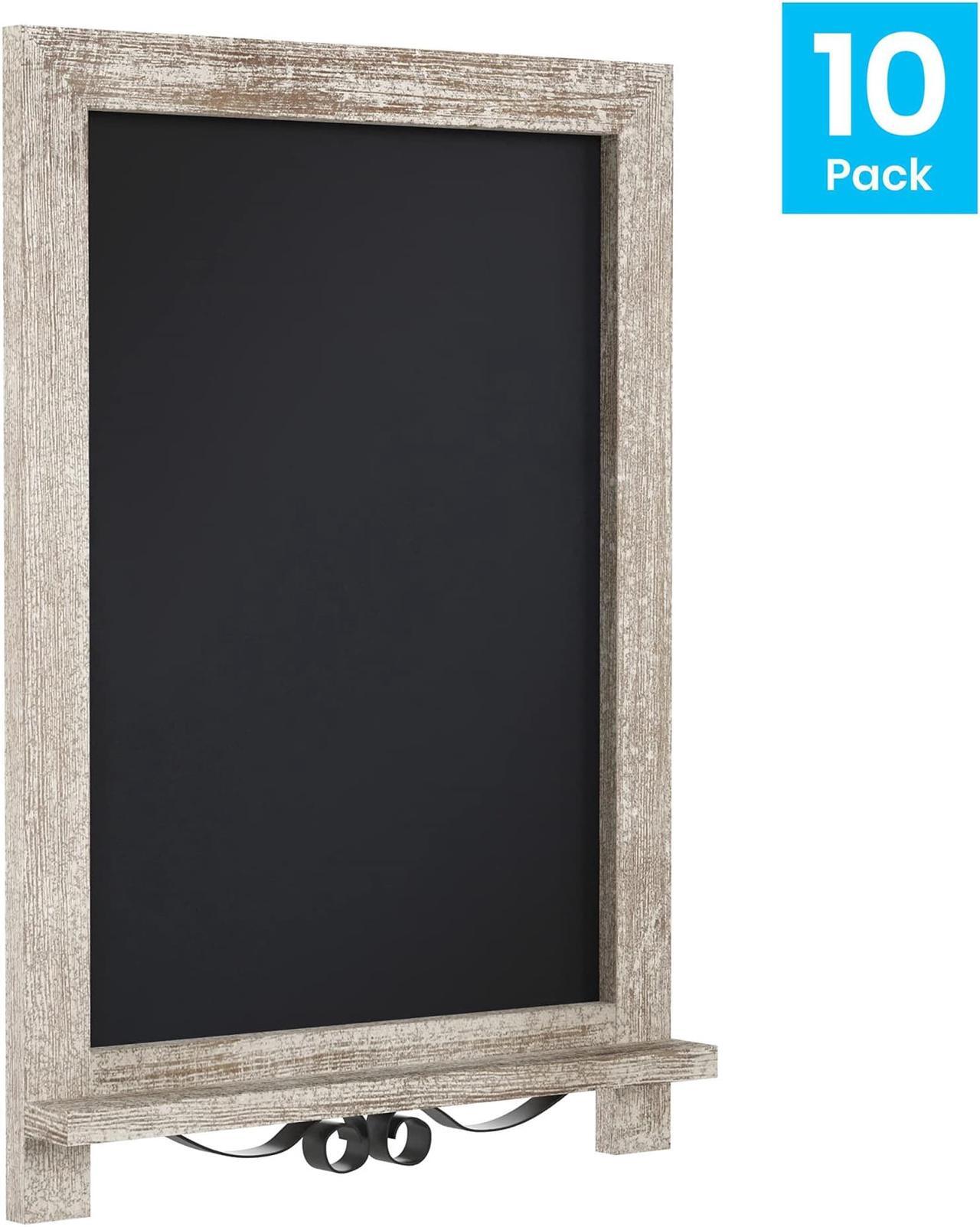 Main image of Canterbury 12" x 17" Weathered Tabletop Magnetic Chalkboards with Metal Scrolled Legs, Hanging Wall Chalkboards, Countertop Memo Boards, Set of 10