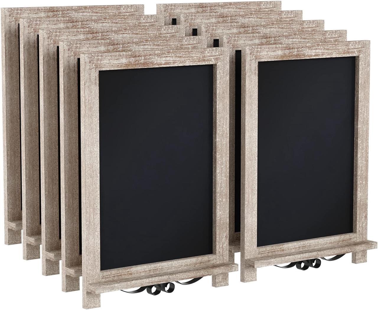 Alt view image 4 of 12 - Canterbury 12" x 17" Weathered Tabletop Magnetic Chalkboards with Metal Scrolled Legs, Hanging Wall Chalkboards, Countertop Memo Boards, Set of 10