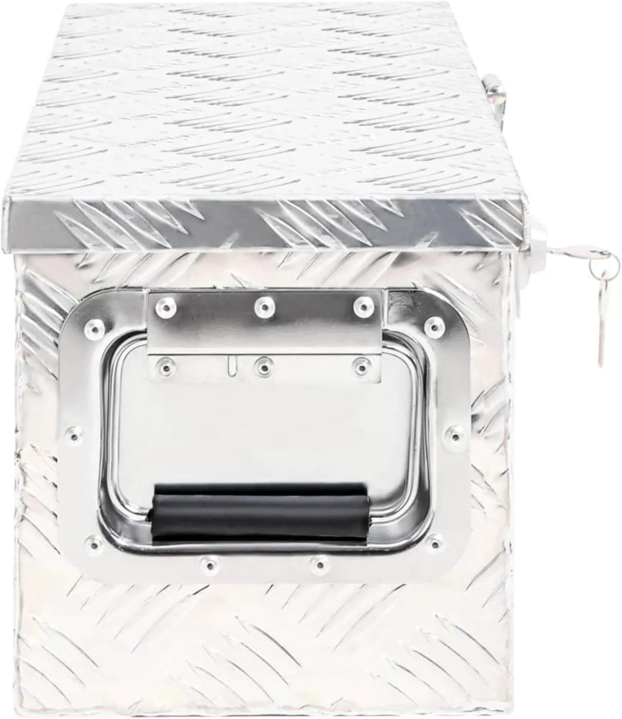 Alt view image 8 of 9 - vidaXL Storage Box Silver 23.6"x9.3"x9.1" Aluminum