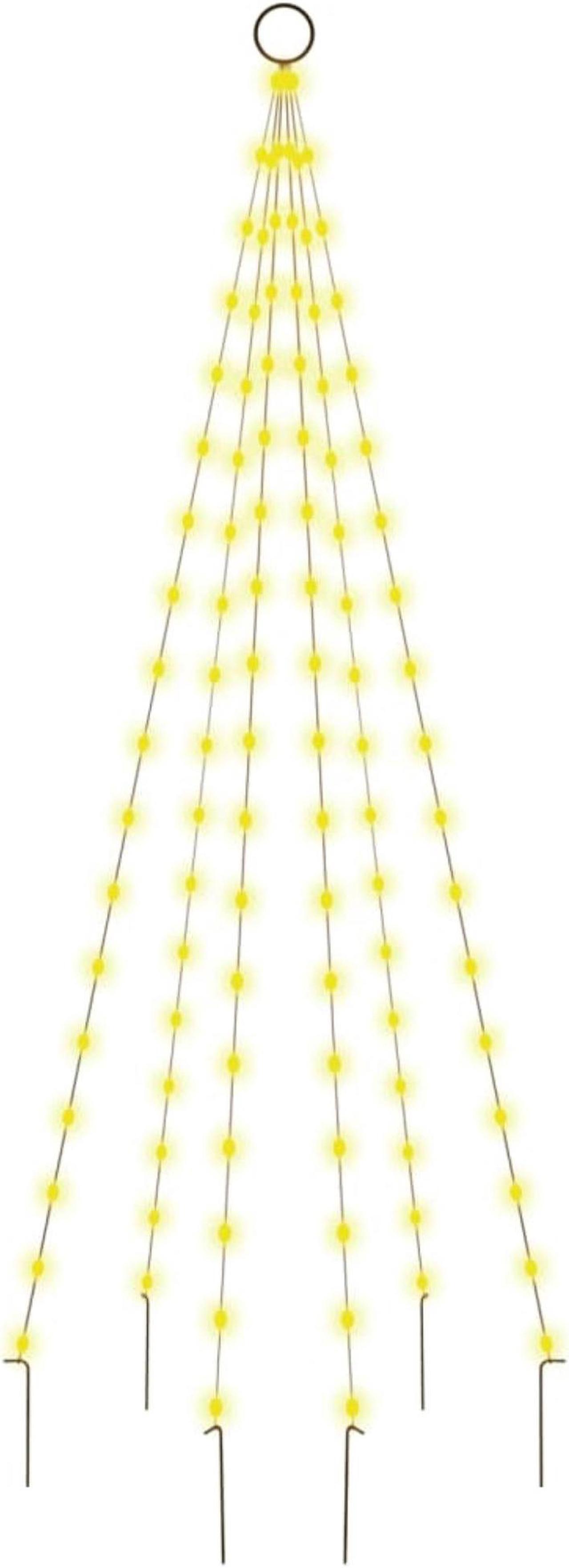 Alt view image 12 of 16 - vidaXL Christmas Tree Decoration Xmas Tree Lights on Flagpole Warm White LEDs