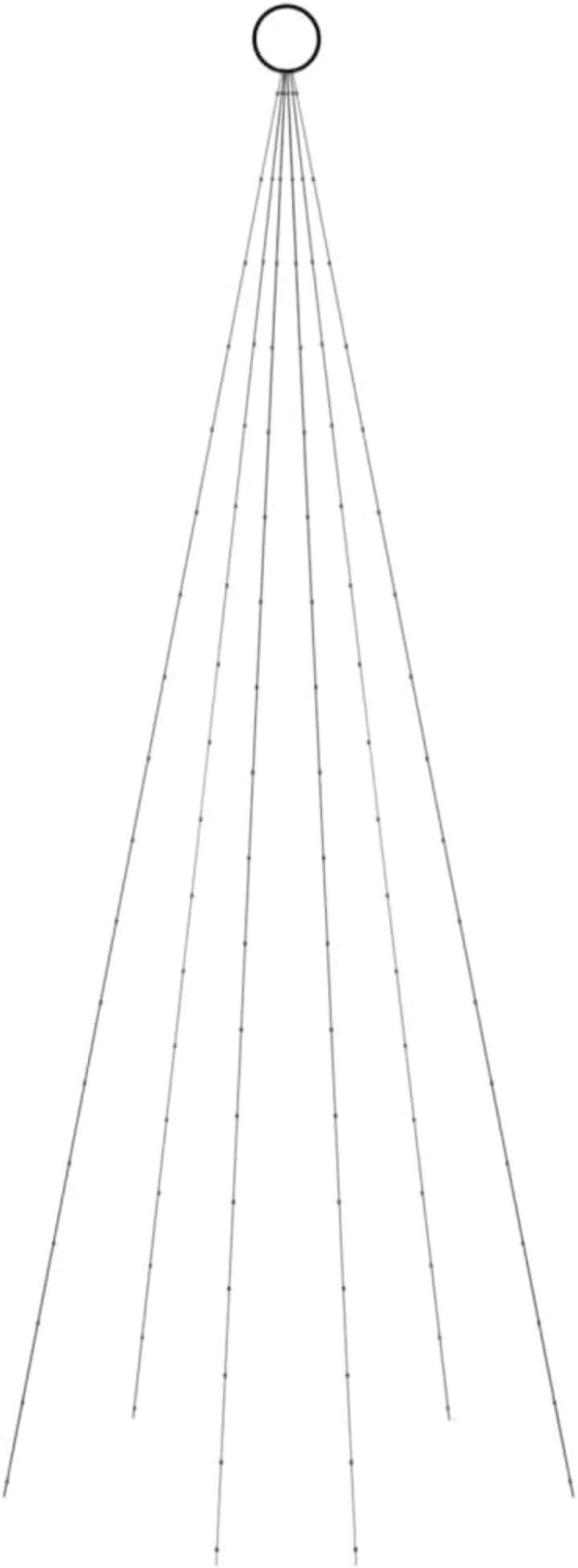 Alt view image 13 of 16 - vidaXL Christmas Tree Decoration Xmas Tree Lights on Flagpole Warm White LEDs