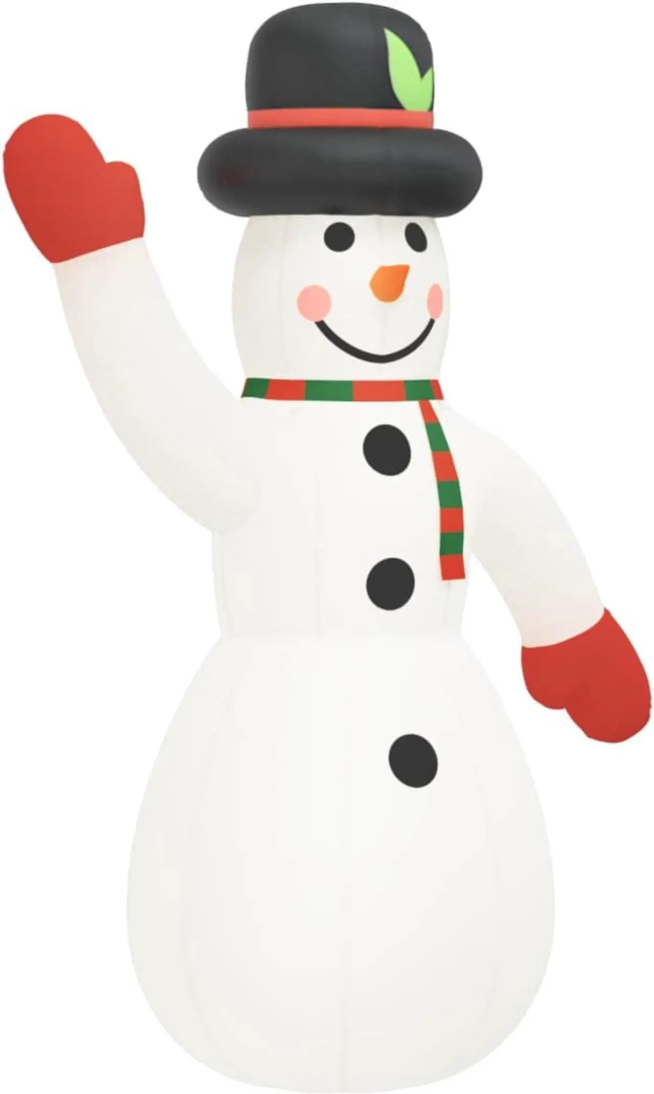 Alt view image 7 of 14 - vidaXL Christmas Inflatable Snowman with LEDs 393.7"