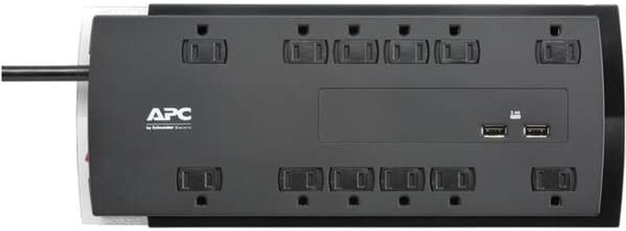 Alt view image 16 of 18 - APC UP P12U2 Performance SurgeArrest 120V 12 Outlet w 2x2.4A USB Charger RTL