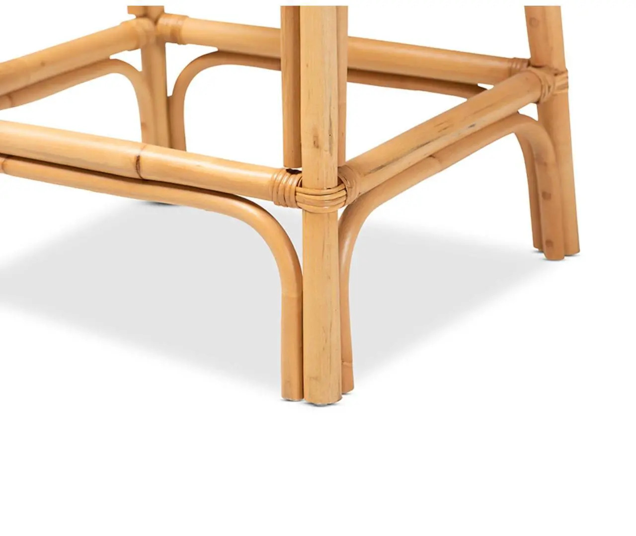 Alt view image 13 of 20 - Baxton Studio Ivora Modern Bohemian Natural Brown Rattan Counter Stool