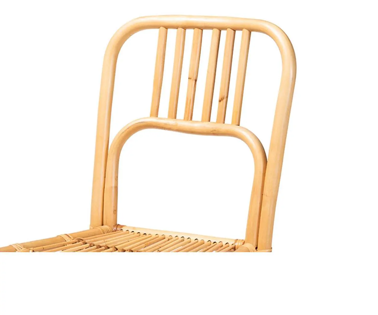 Alt view image 12 of 20 - Baxton Studio Ivora Modern Bohemian Natural Brown Rattan Counter Stool