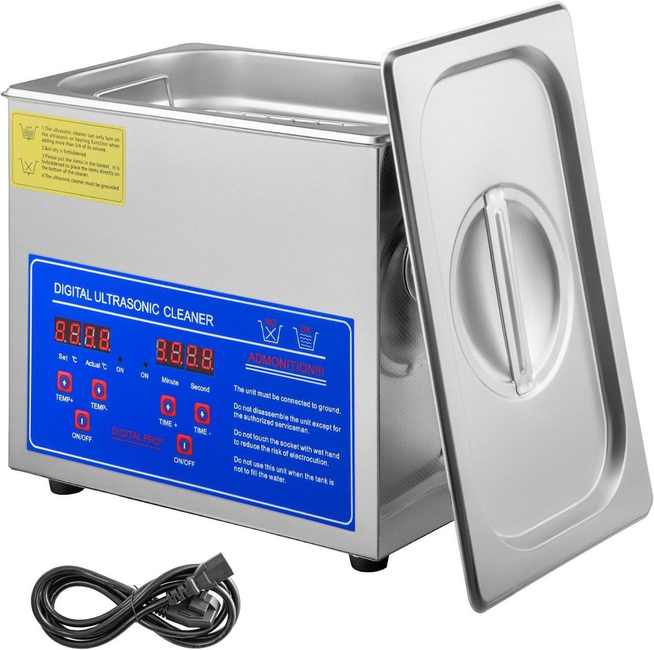 Alt view image 3 of 4 - VEVOR Stainless Steel 3 Liter 3l Industry Heated Ultrasonic Cleaner heater Timer