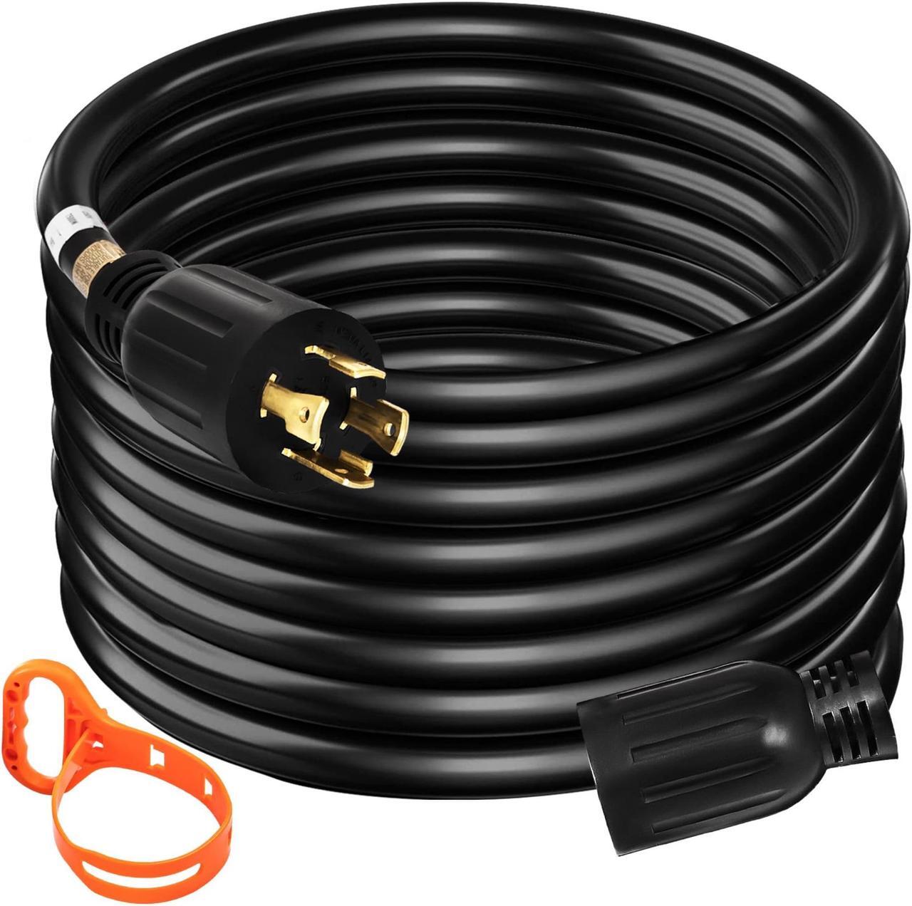 Alt view image 3 of 4 - VEVOR Generator Extension Cord 20 Ft 10/4 Power Cable 30 Amp Adapter Plug Copper Wire