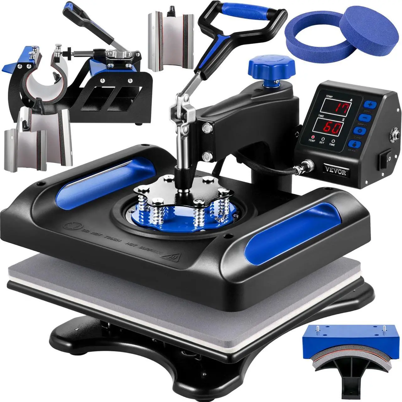 Main image of VEVOR Heat Press Machine Sublimation Machine 12 X 15 Inch 8 In 1 Blue Heat Press