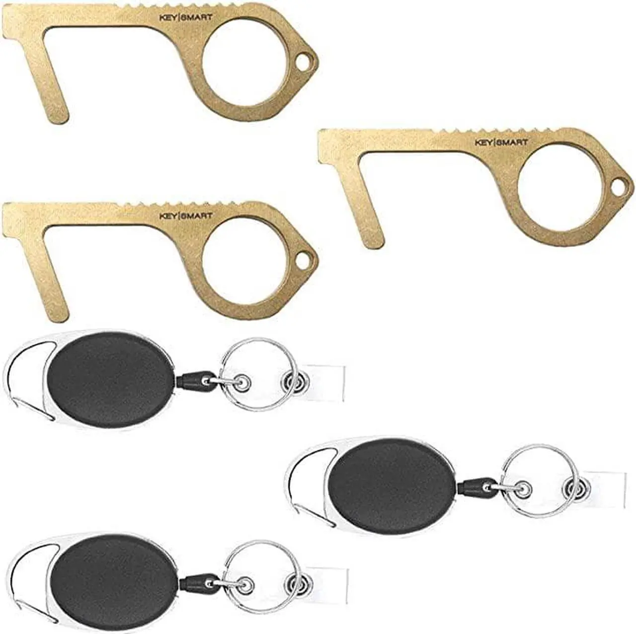 Alt view image 9 of 10 - KeySmart CleanKey Brass Hand Tool Combo (3 Pack)