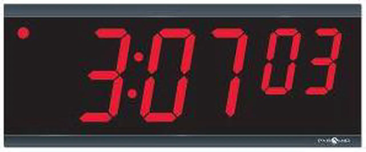 Alt view image 6 of 7 - Pyramid 4in x 6 Digit Red LED Digital Wall Clock