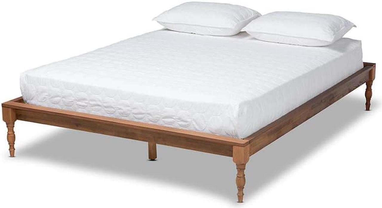 Main image of Baxton Studio Romy Vintage French Inspired Ash Wanut Finished Queen Size Wood Bed Frame