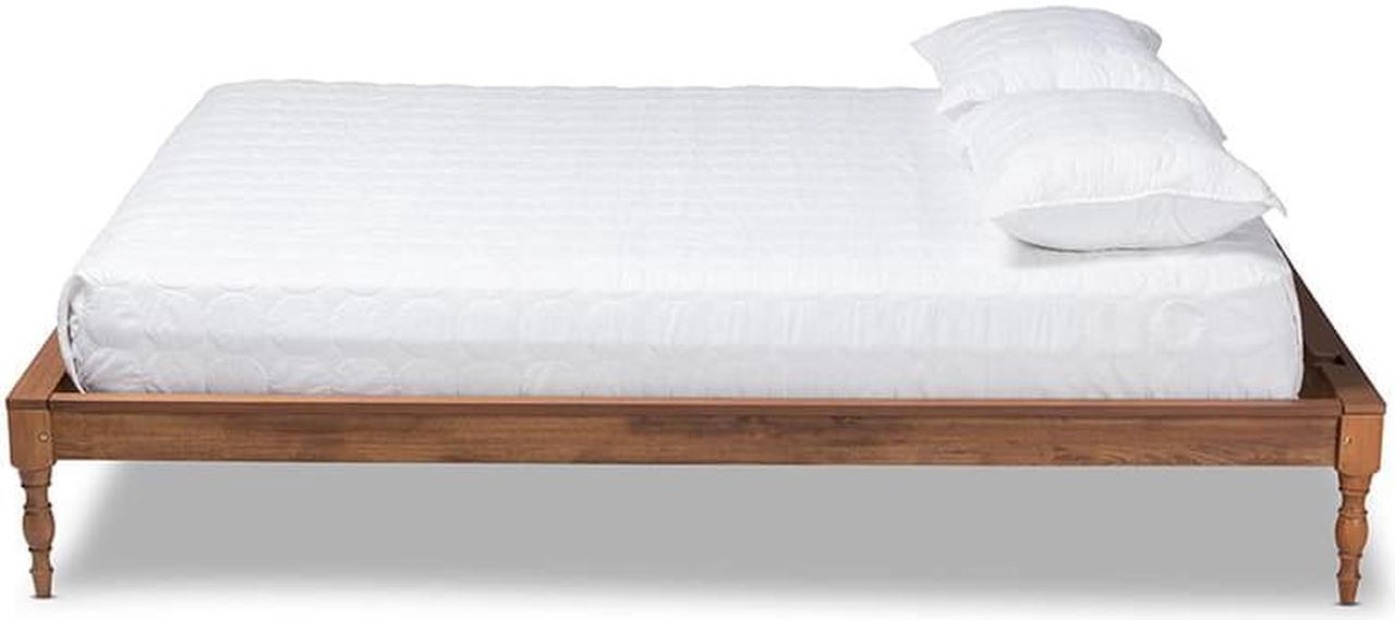 Alt view image 2 of 9 - Baxton Studio Romy Vintage French Inspired Ash Wanut Finished Queen Size Wood Bed Frame