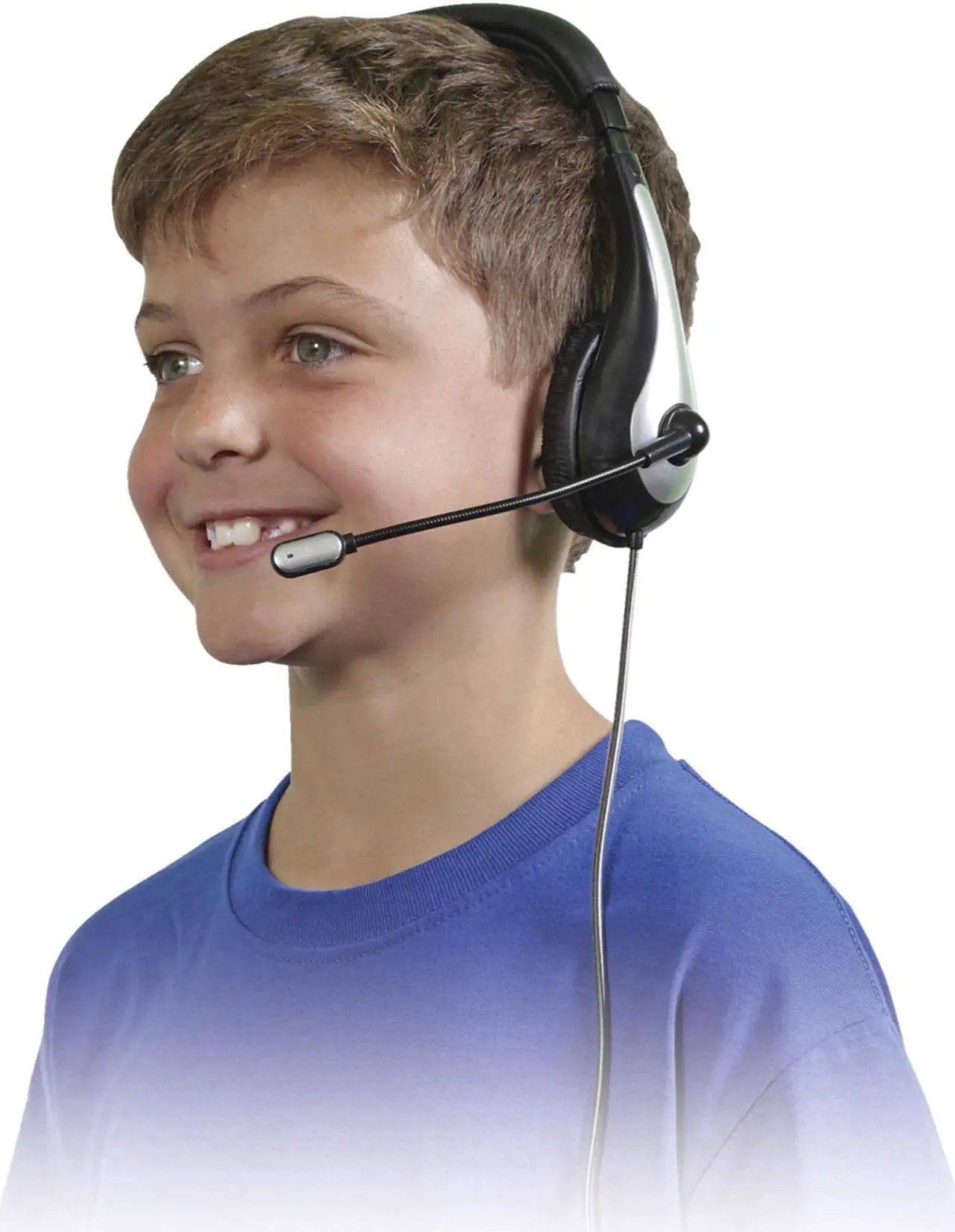 Alt view image 6 of 6 - Califone 1025MUSB NeoTech USB Headset, Mic with CaliTuff Braided Cord
