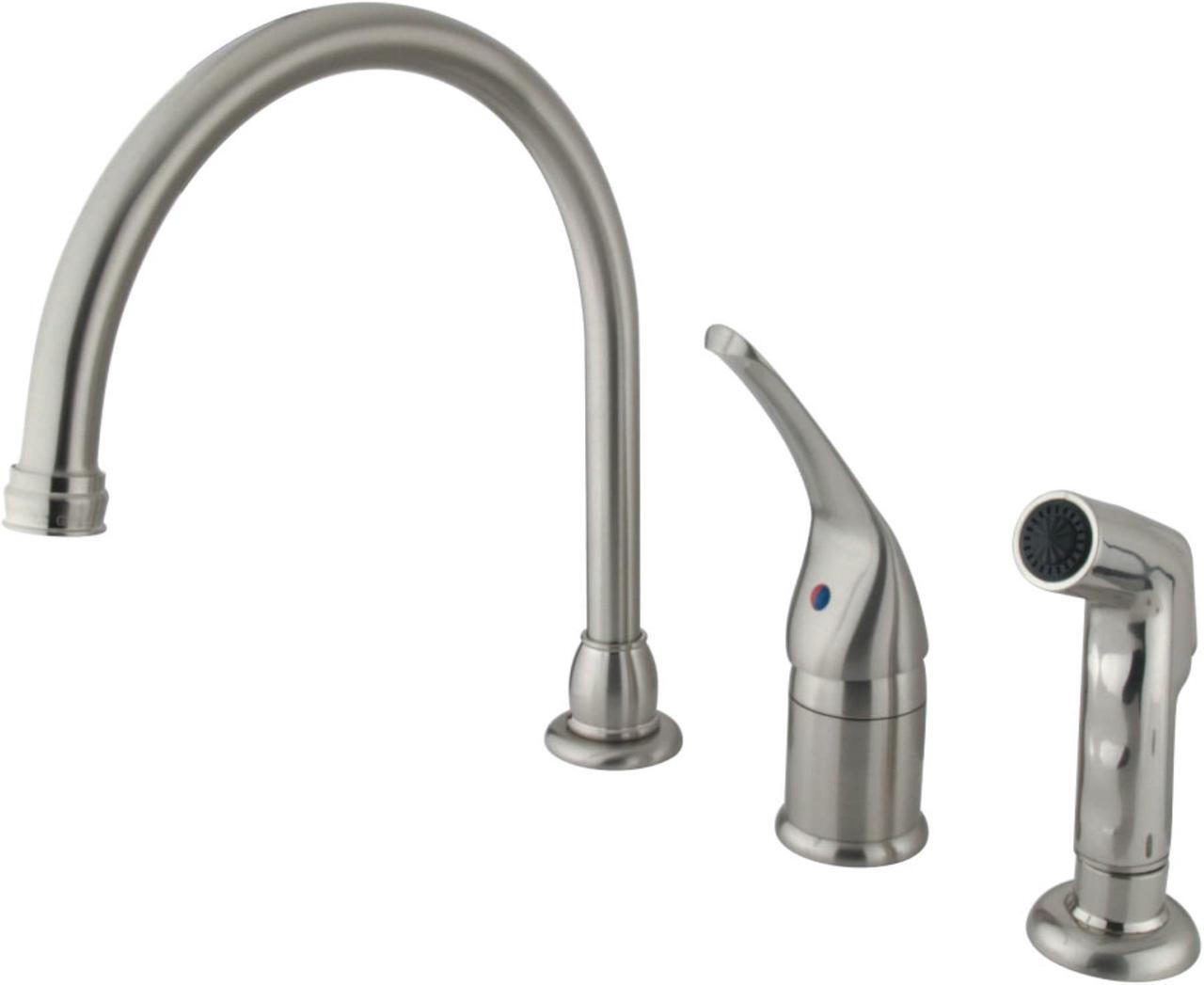 Alt view image 4 of 4 - Kingston Brass KB828 Kitchen , Faucet, Satin Nickel