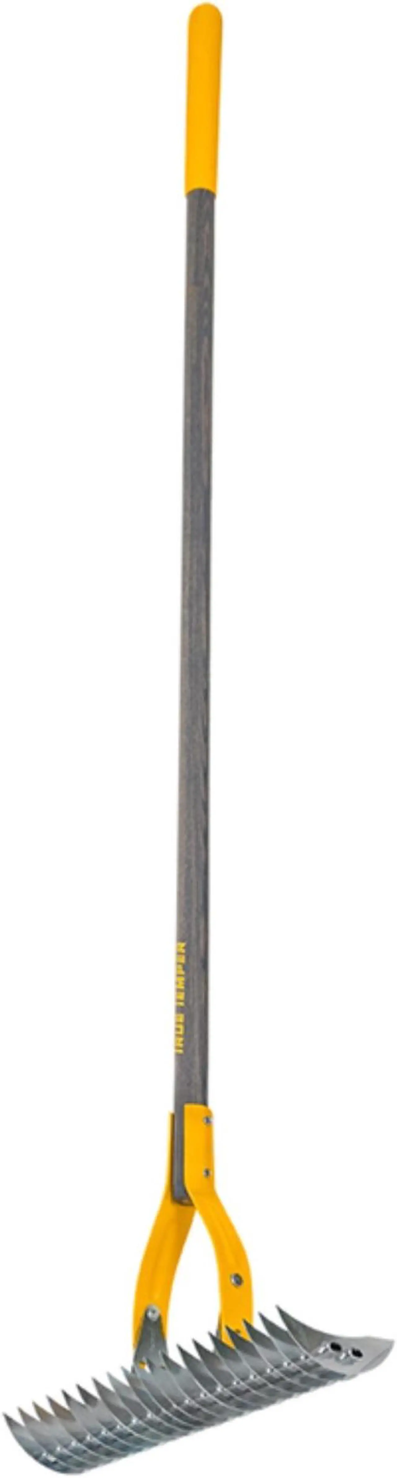 Alt view image 4 of 4 - TRUE TEMPER 29140GR 19-tine Thatch Rake with 54"L  Hardwood Handle