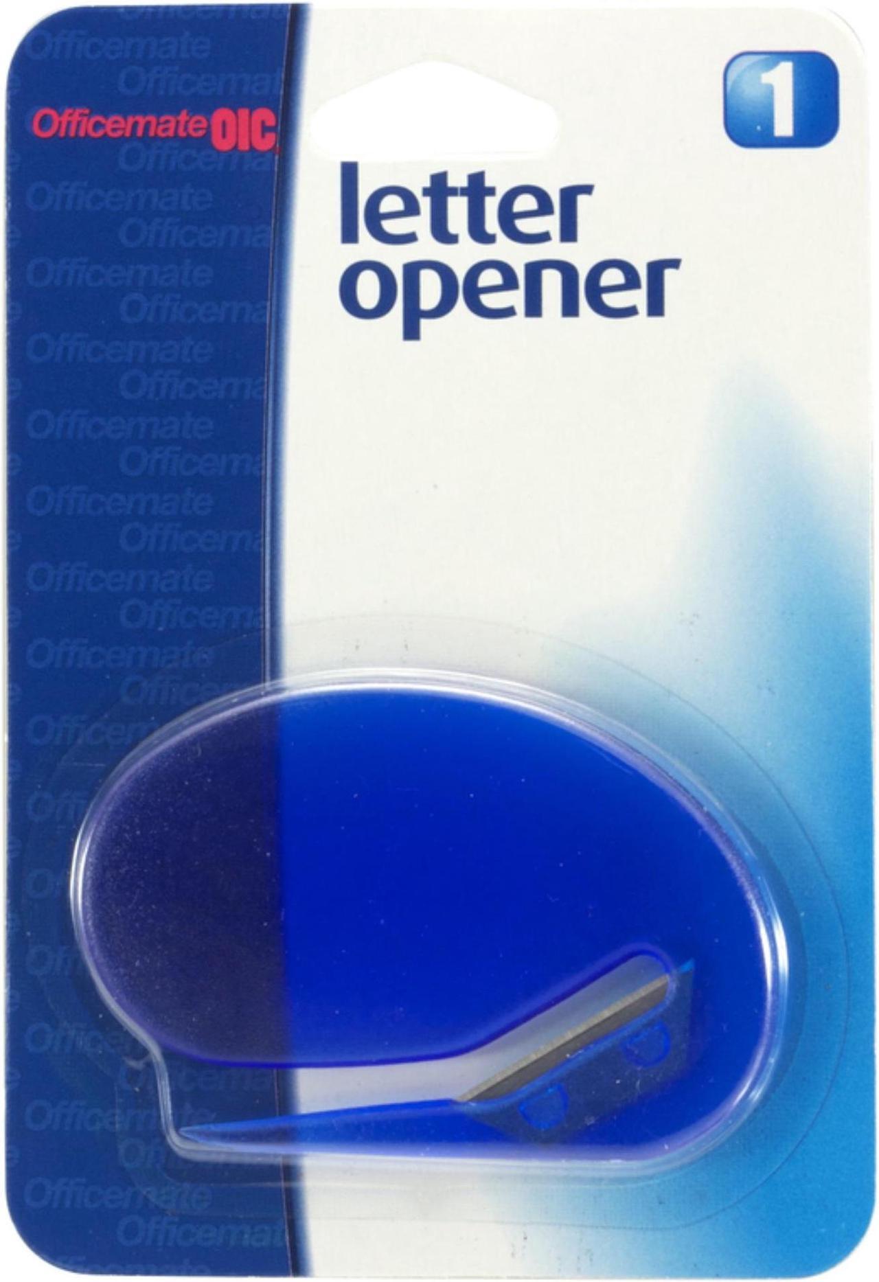 Alt view image 9 of 9 - Officemate Letter Opener Deluxe Compact Blue 30310