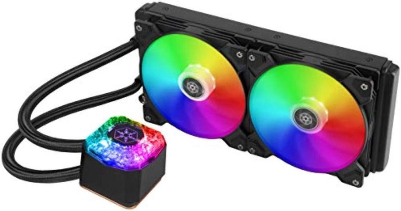 Alt view image 7 of 7 - Silverstone IceGem 280, 280mm high-performance ARGB AIO liquid cooler with 2 x 140mm ARGB fans