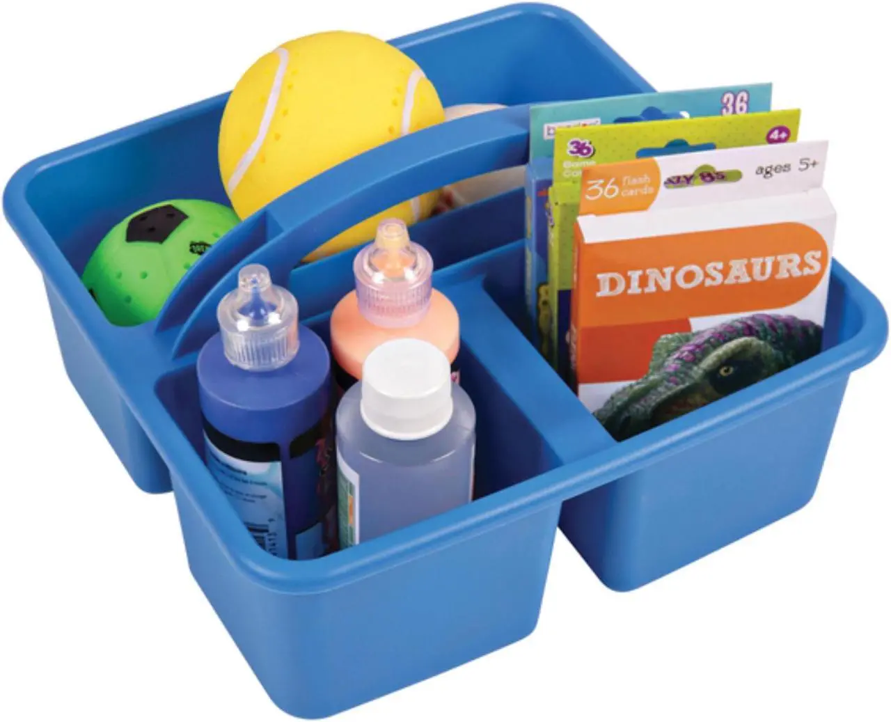 Alt view image 5 of 11 - Deflecto Antimicrobial Creativty Storage Caddy Blue 39505BLU