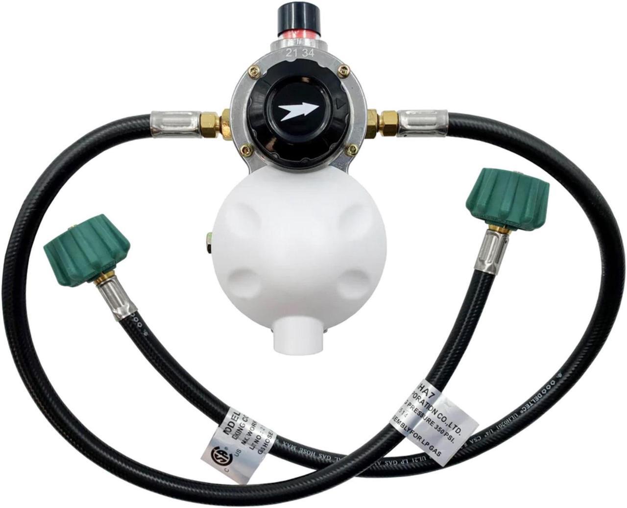 Main image of AP Products 028-606024 Auto Changeover LP Gas Regulator with Two 24" Pigtails, Cover & Mounting Bracket