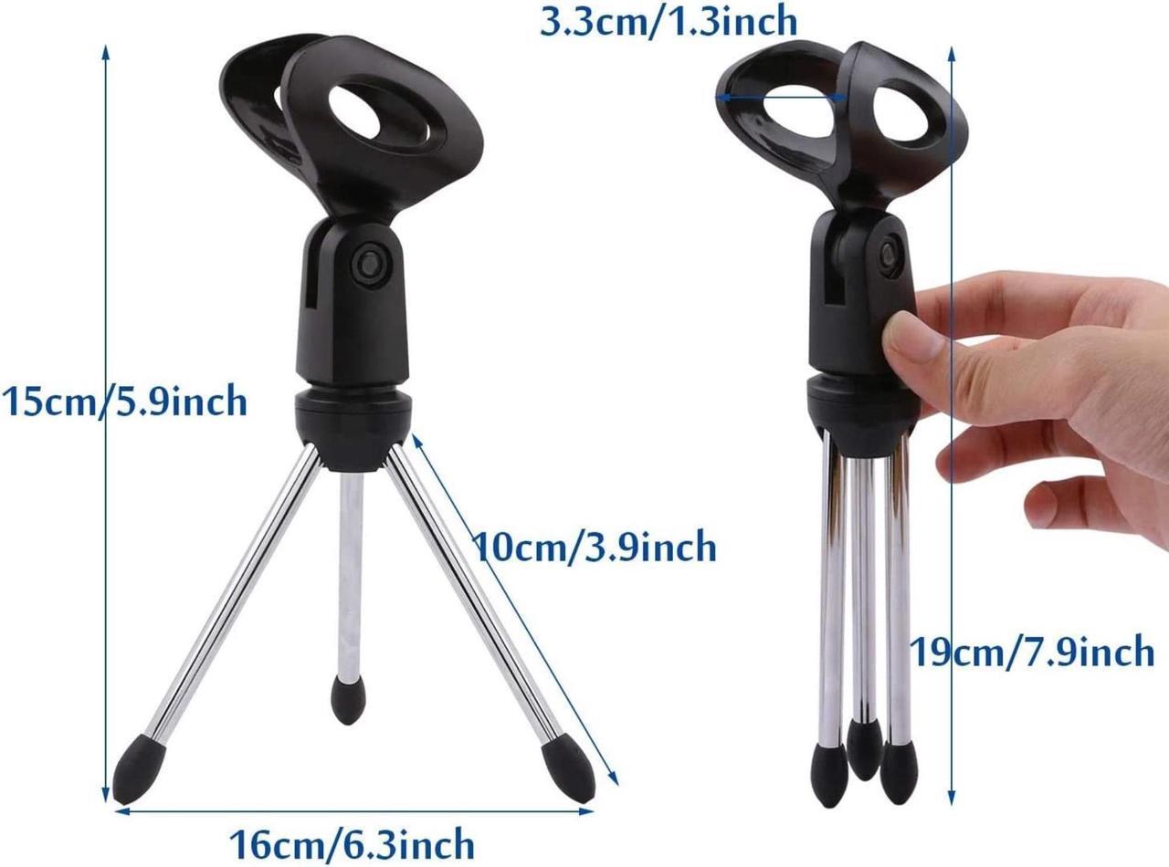 Alt view image 8 of 15 - 5 CORE MINI TRIPOD MIC STAND Microphone Stand Tripod Tabletop Desktop Mini