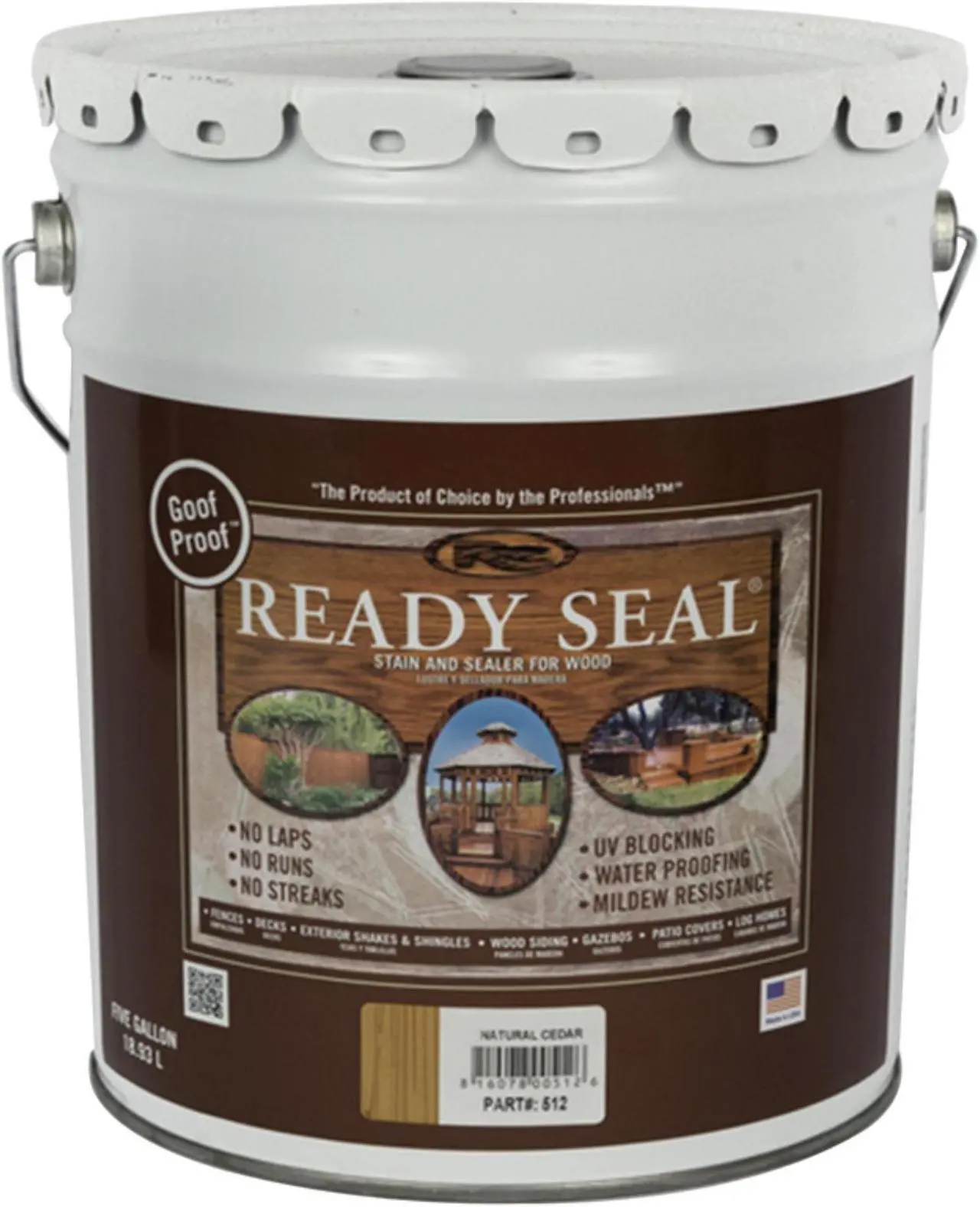 Alt view image 3 of 3 - Ready Seal Goof Proof Semi-Transparent Natural Cedar Oil-Based Wood Stain and Sealer 5 gal. - Total Qty: 1