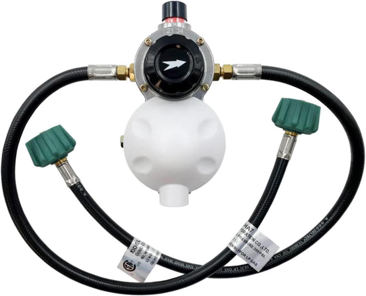 Alt view image 2 of 2 - AP Products 028-606024 Auto Changeover LP Gas Regulator with Two 24" Pigtails, Cover & Mounting Bracket