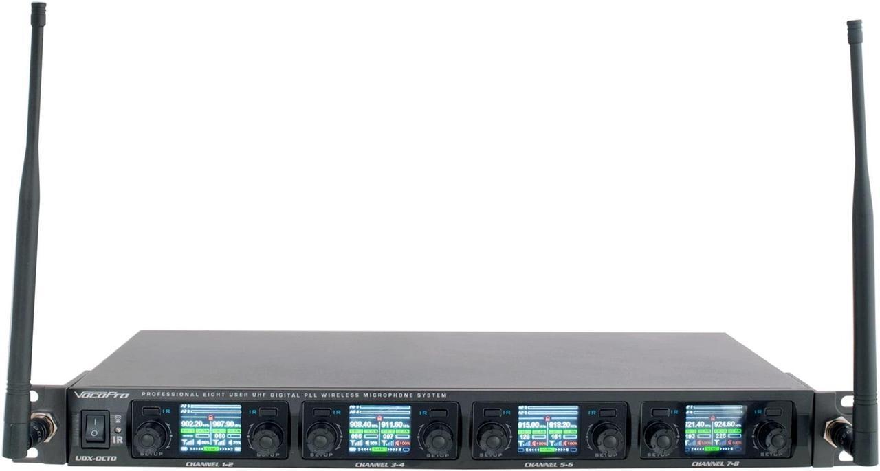 Alt view image 7 of 7 - VOCOPRO | UDX-OCTO  Professional Eight-User Digital PLL Wireless Microphone Receiver with "Mic-on-chip" Technology