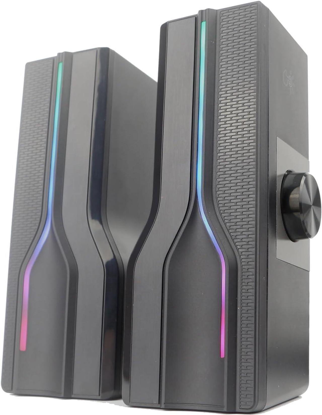 Alt view image 9 of 9 - Desktop USB Powered 2-1 RGB Stereo Sound Bar