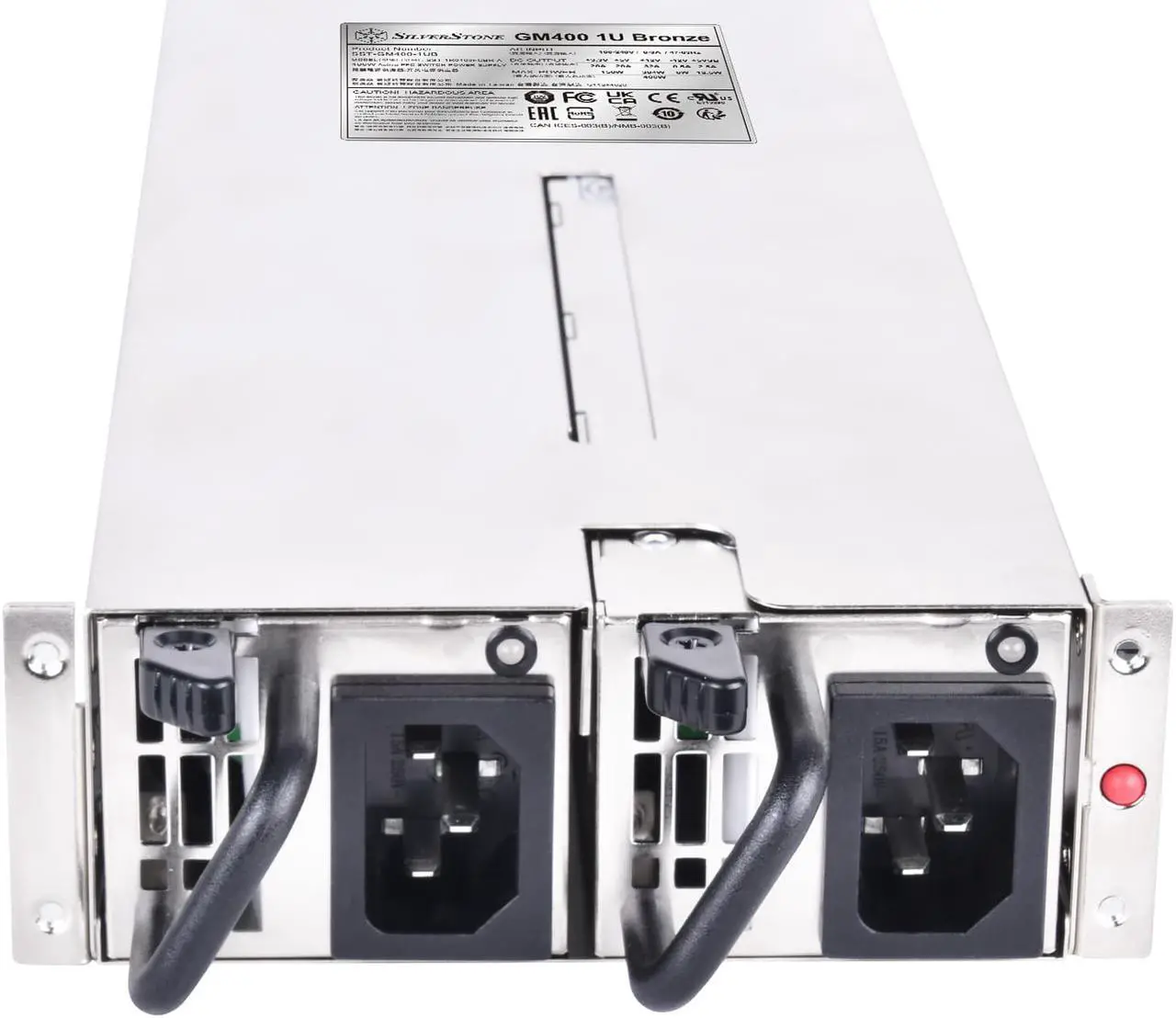 Alt view image 3 of 7 - Silverstone Cybenetics Bronze 400W 1U redundant power supply GM400 1U Bronze