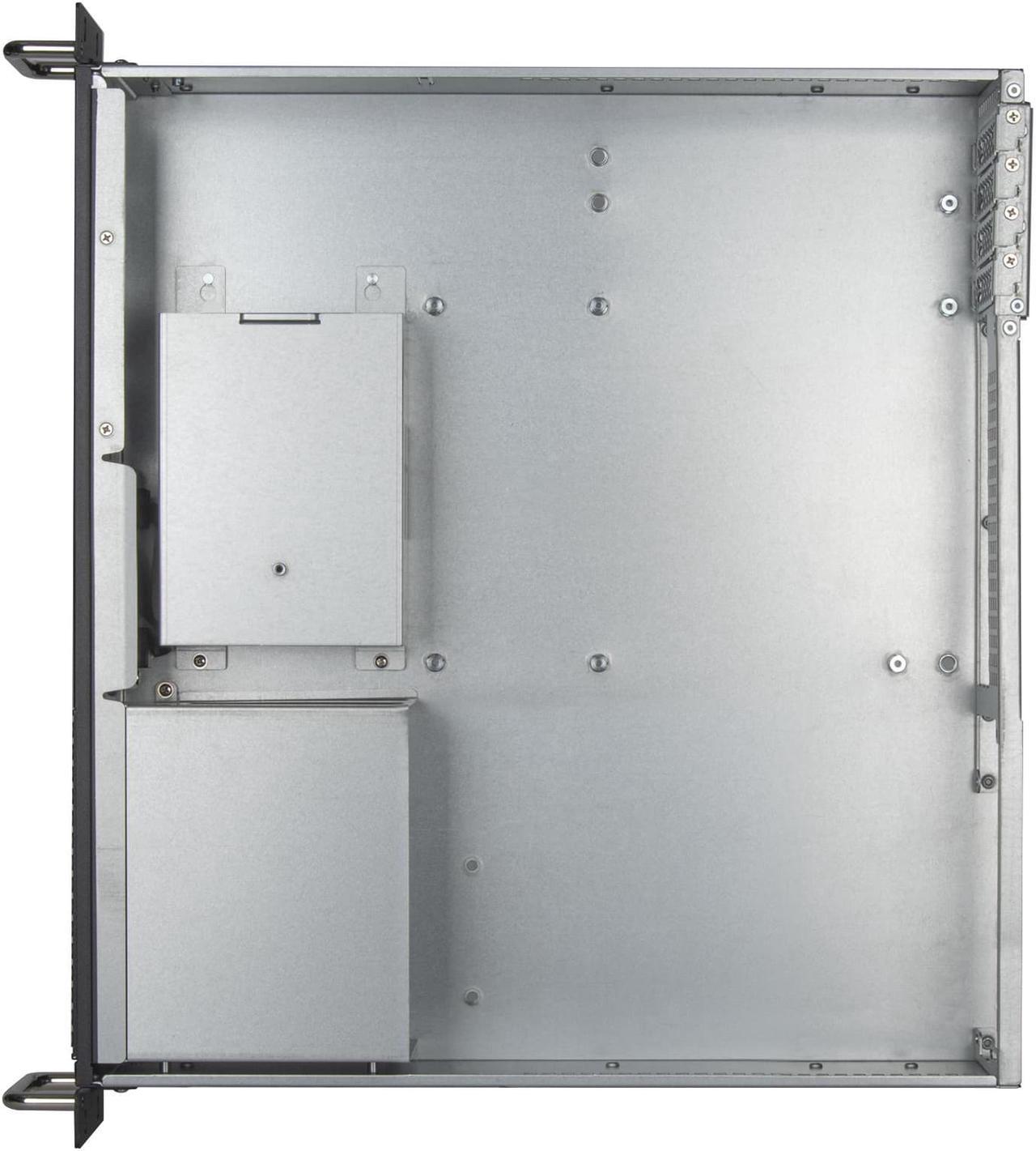 Alt view image 6 of 7 - Silverstone RM23-502-MINI 2U dual 5.25" drive bay Micro-ATX rackmount industrial server chassis with USB 3.1 Gen1 interface