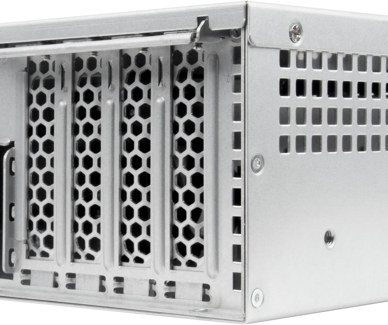 Alt view image 7 of 7 - Silverstone RM23-502-MINI 2U dual 5.25" drive bay Micro-ATX rackmount industrial server chassis with USB 3.1 Gen1 interface