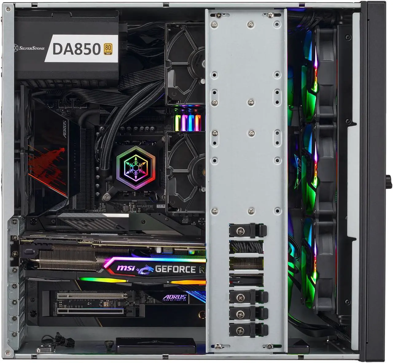 Alt view image 2 of 8 - Silverstone RM44 4U rackmount server chassis with enhanced liquid cooling compatibility
