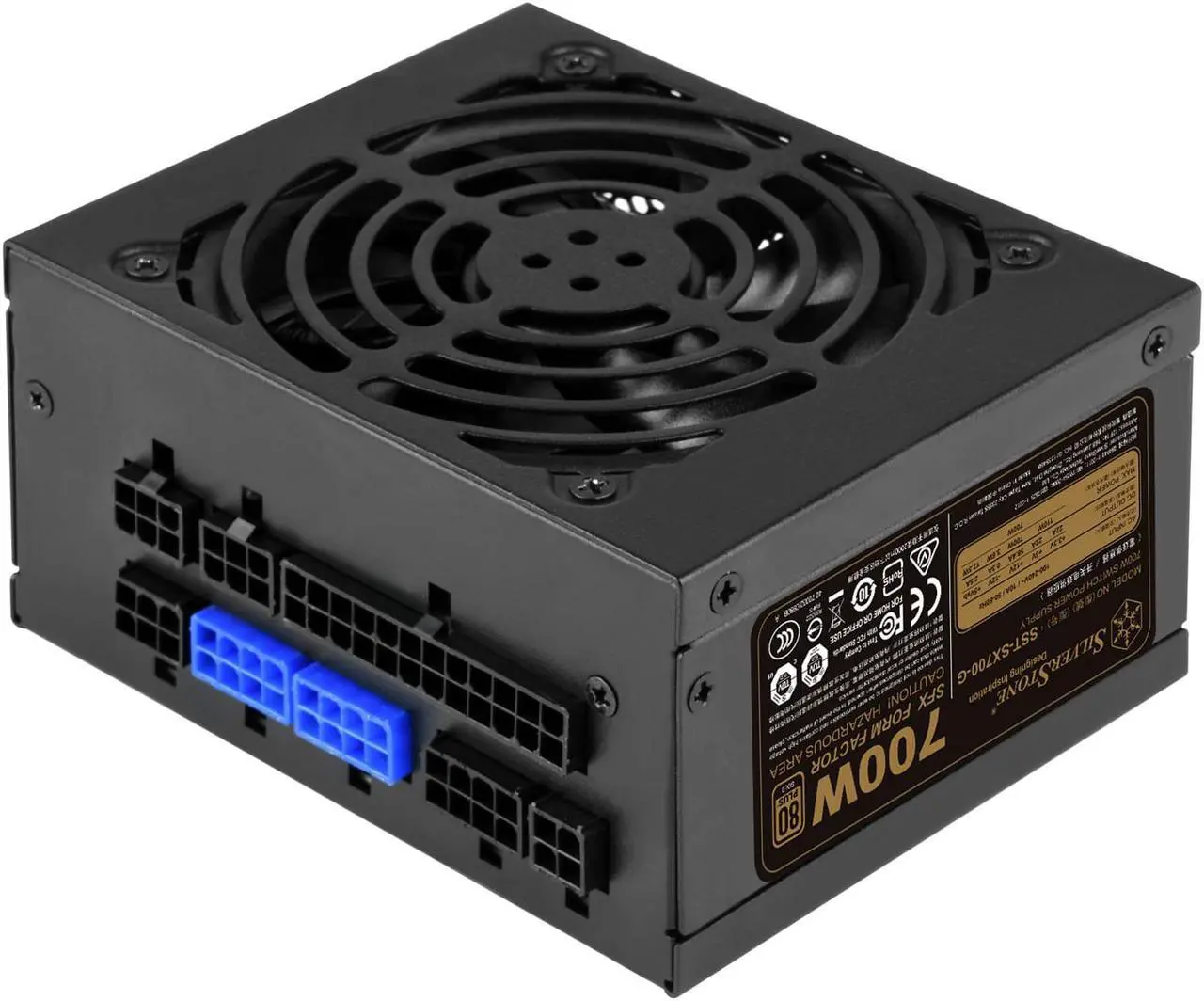 Alt view image 2 of 14 - SilverStone Technology SST-SX700-G 700W SFX Fully Modular 80 Plus Gold PSU with Improved 92mm Fan and Japanese Capacitors