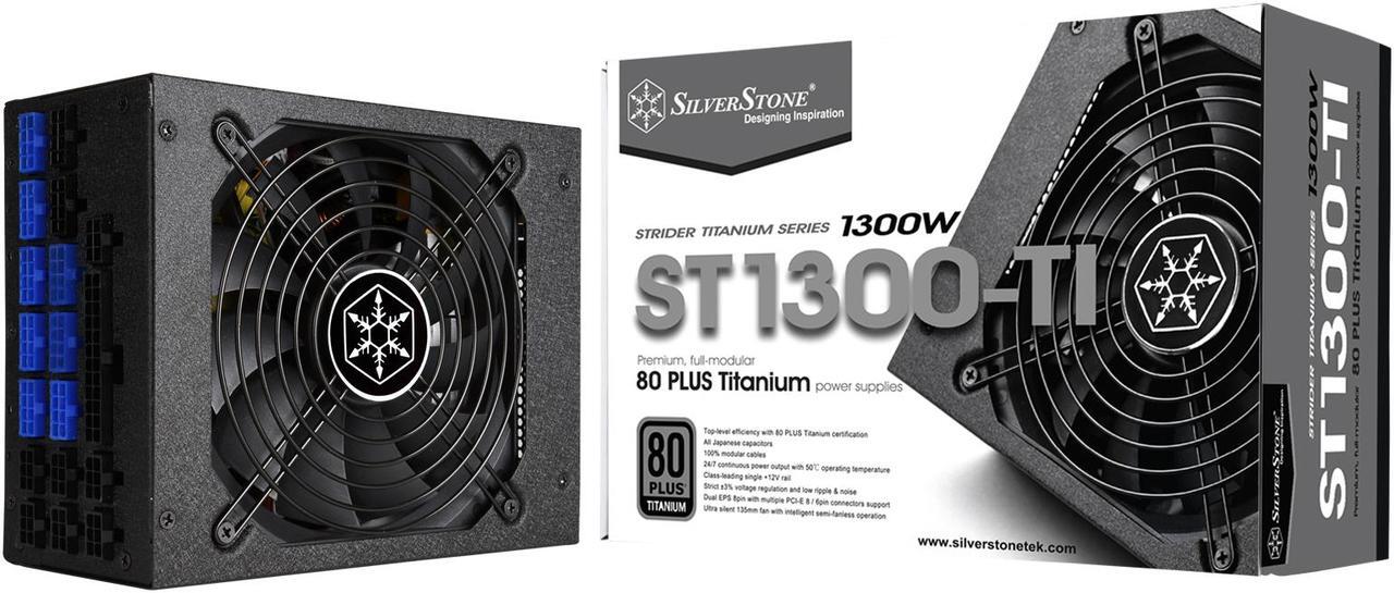 Main image of 1300W, ATX, single +12V rails with 66A output, Silent 120mmFan with 18dBA, efficiency 80Plus Titanium certification, Modular cable, 150mm depth, 4xPCIE-8/6pin