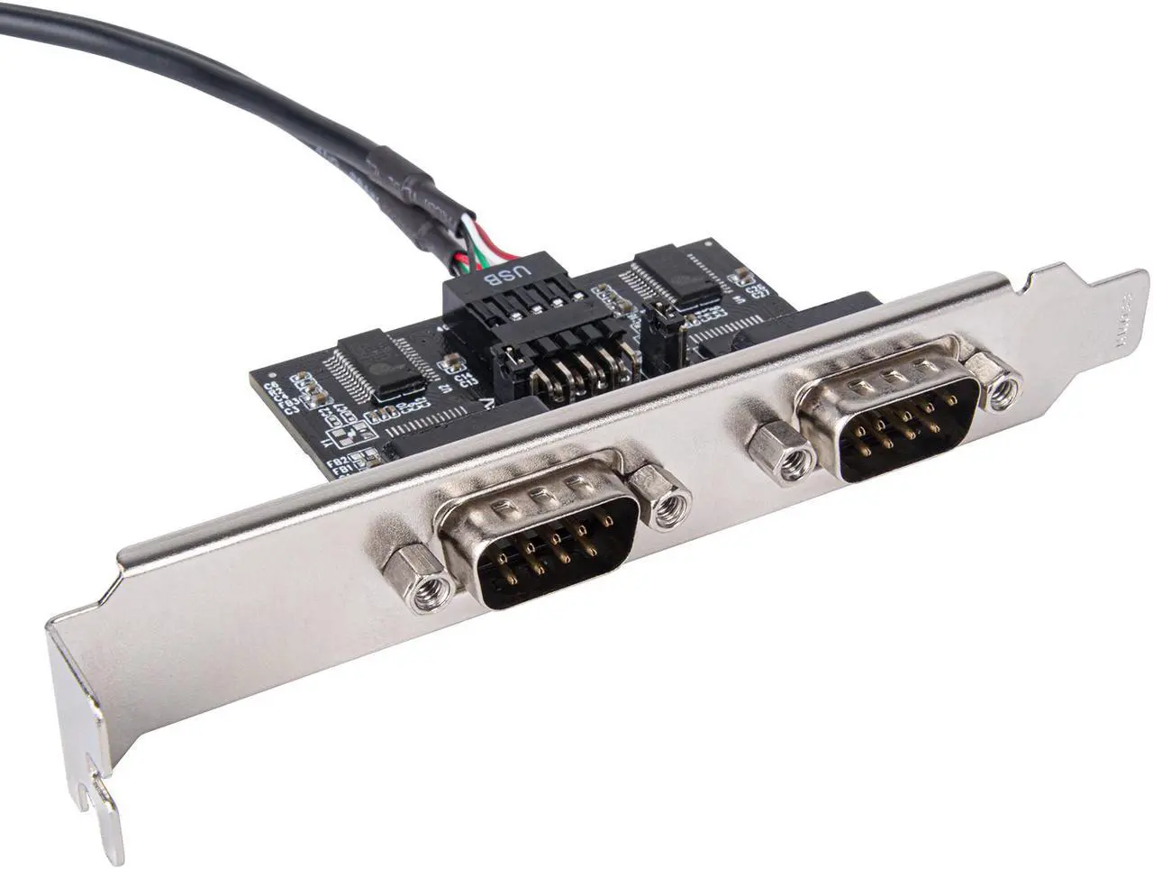 Alt view image 6 of 7 - Silverstone ECD01 Internal USB 2.0 to dual RS232 port adapter