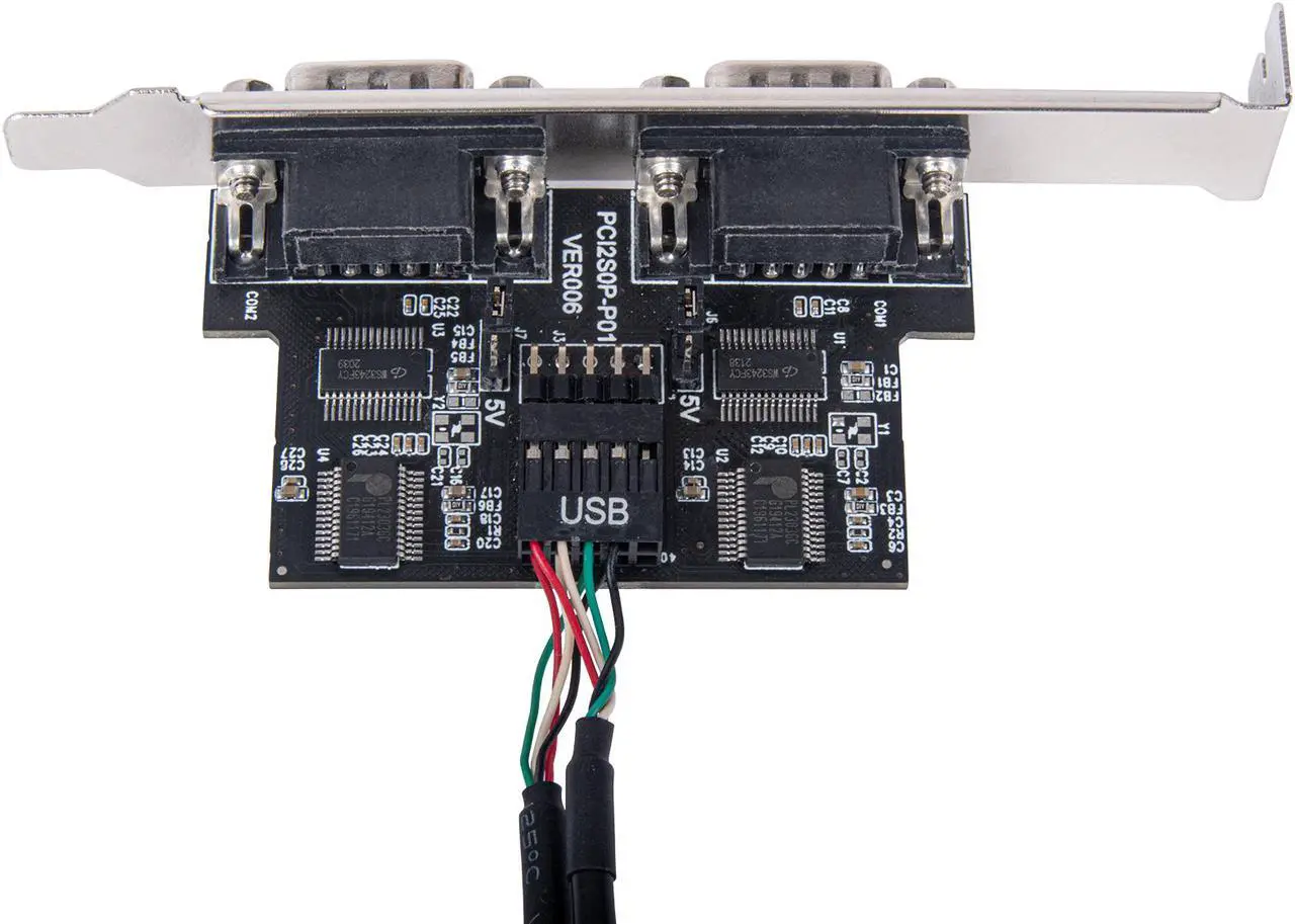 Alt view image 3 of 7 - Silverstone ECD01 Internal USB 2.0 to dual RS232 port adapter