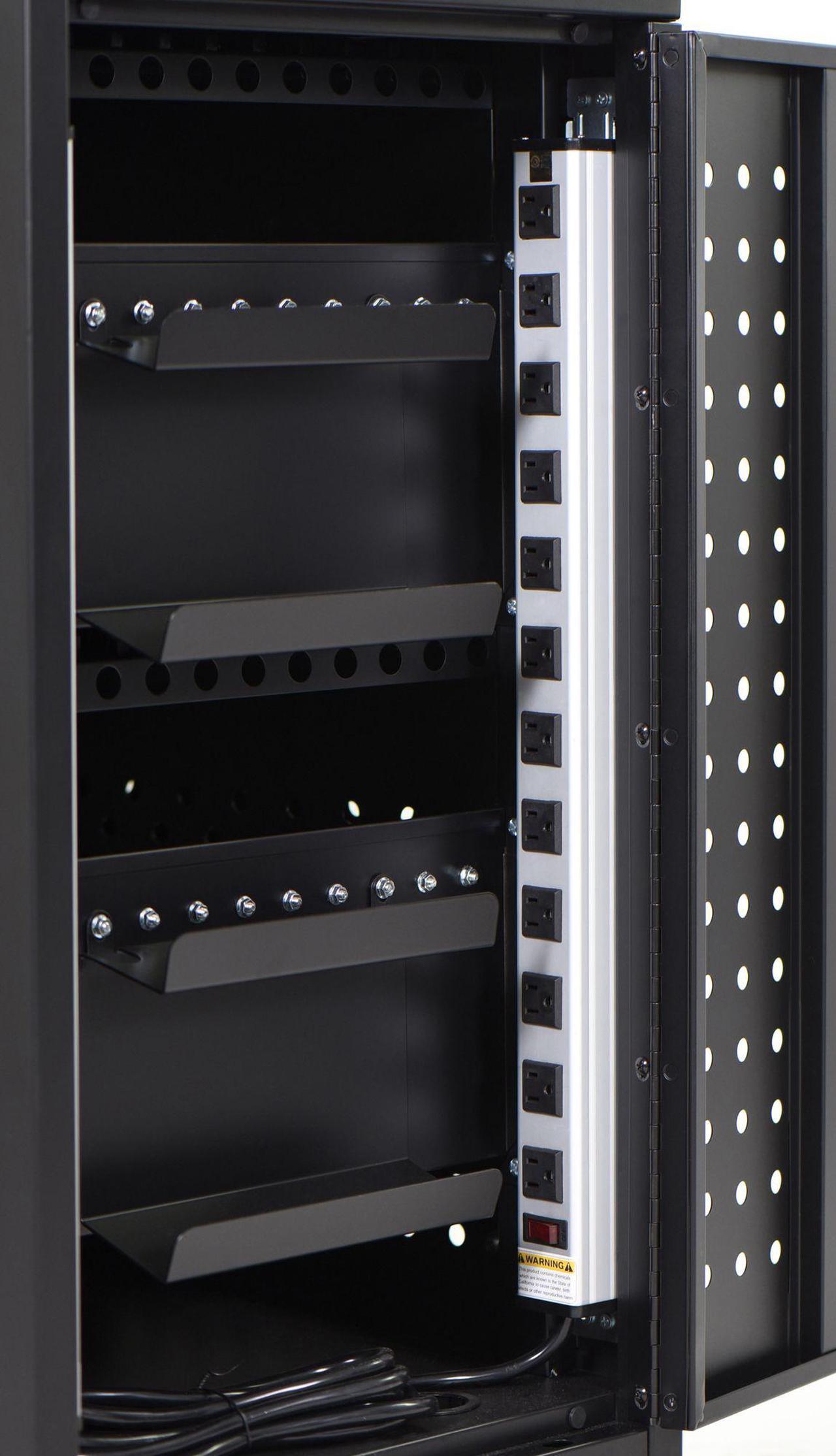 Alt view image 3 of 9 - Luxor LLTM24-B  24 Tablet/Chromebook Charging Cart