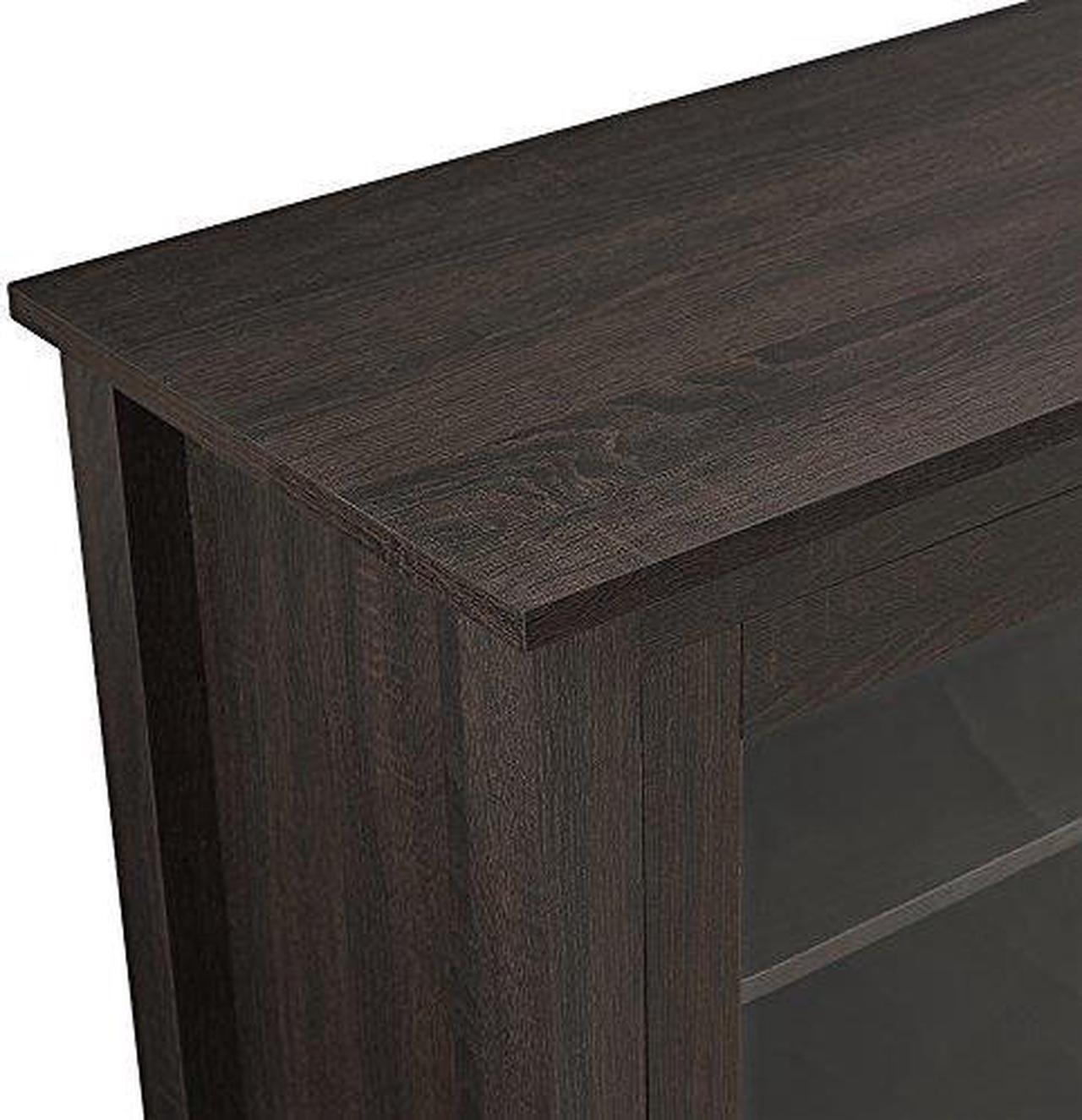 Alt view image 4 of 14 - Walker Edison W70FP18ES 70 x 24 in. Fireplace TV Stand - Espresso