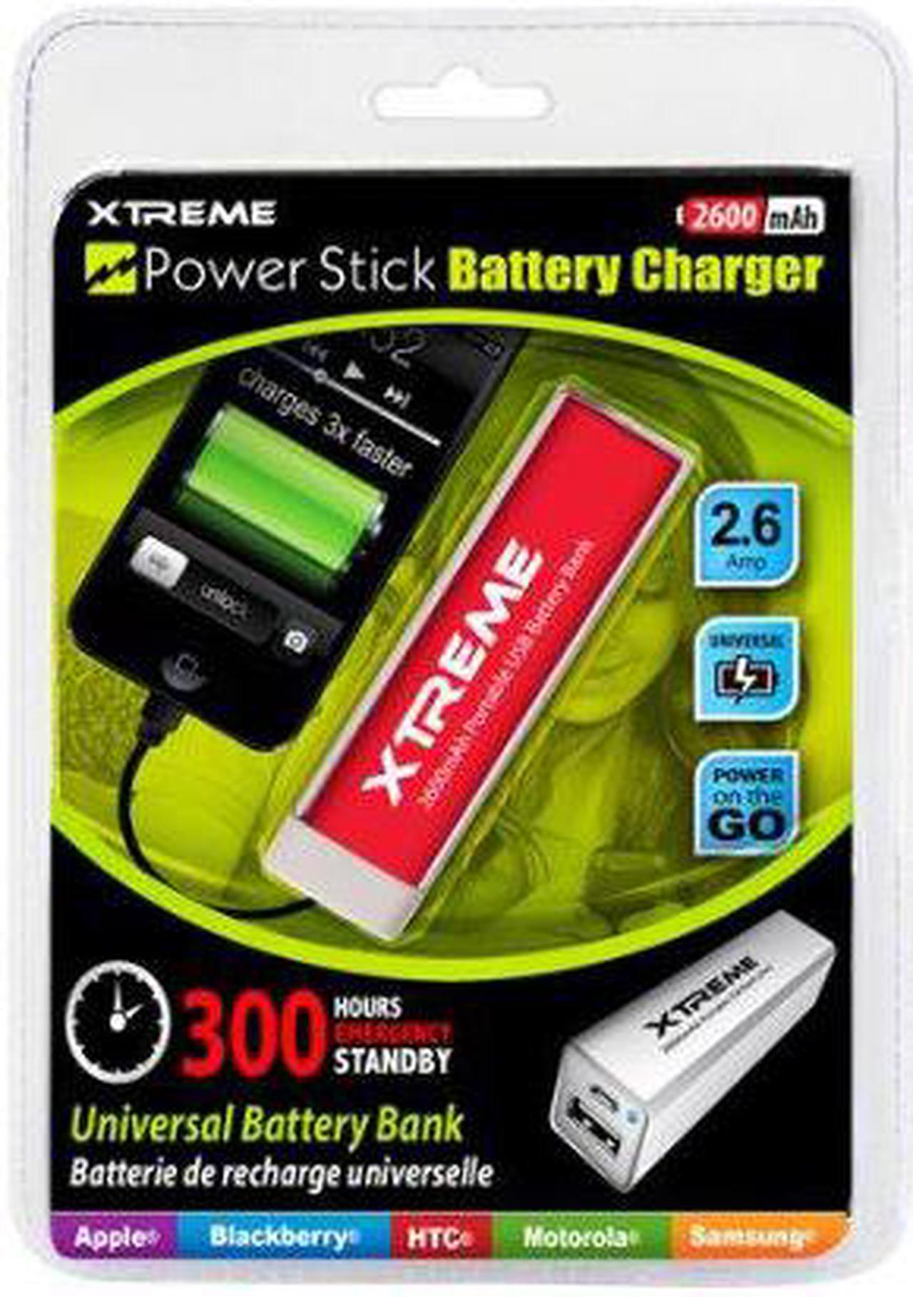 Xtreme 88264 Power Stick Battery Charger - Retail Packaging - Red