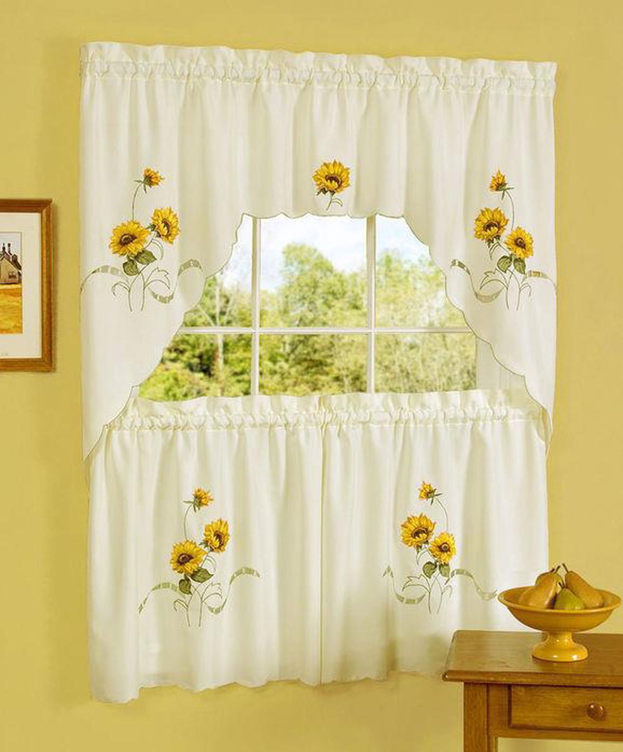 Alt view image 2 of 2 - Achim SSTS36YL12 Sunshine 58 x 36 Tier Pair/ 58 x 36 Swag - Yellow