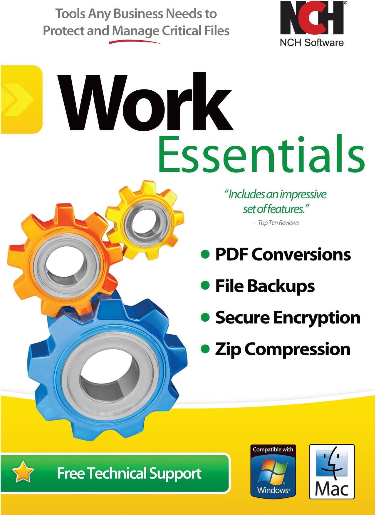 Main image of WORK ESSENTIALS SUITE NCH SOFTWARE (WIN XPVISTAWIN 7WIN 8/MAC OS X10.3 OR LATER)